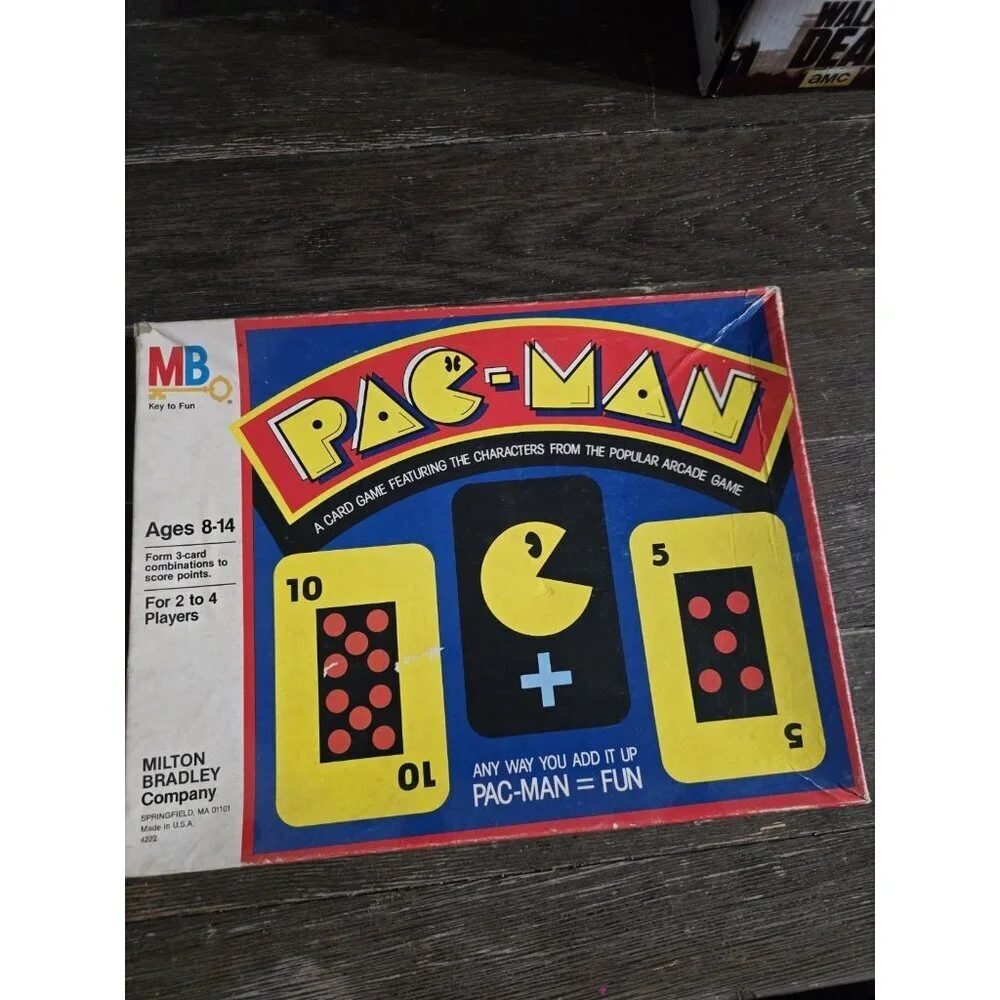 Vintage Pac Man 1982 Board Card Game Milton Bradley #4222